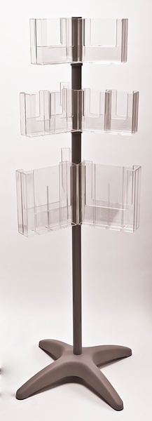 Crystal 3 Carousel Leaflet Stand