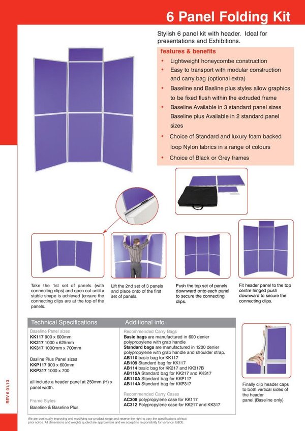 6 Panel Baseline Kit - PVC Frame